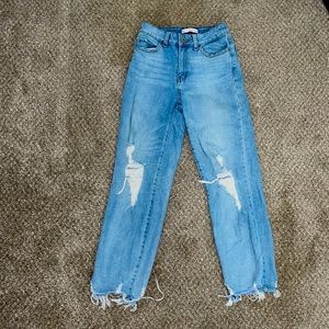 SO High Rise Straight Ankle Jeans